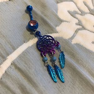 Dream catcher belly button ring